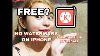 How to remove watermark on KINEMASTER on Iphone / Ios Tutorial/ FOR FREE