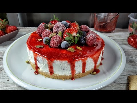 cheesecake-aux-fraises:-sans-cuisson-et-sans-gélatine/شيزكايك-الفراولة-بدون-فرن-ولا-جيلاتين