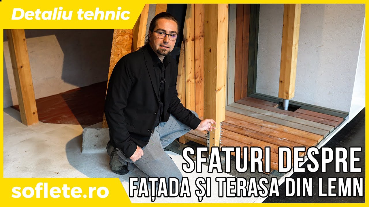 Un detaliu tehnic: fațadă și terasă din lemn Un detaliu tehnic: fațadă și terasă din lemn