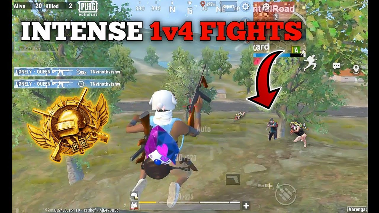 INTENSE 1v4 FIGHTS🥵🔥0.24.0 | 60 FPS | BGMI Lite Pubg Mobile Lite ...