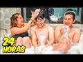 PASAMOS 24 HORAS EN LA BAÑERA DE YAIR17 JUNTOS *termina mal* 💀 - Barbie Pvm