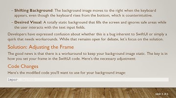 How to Fix the Static Background Image Issue in SwiftUI When Keyboard Appears