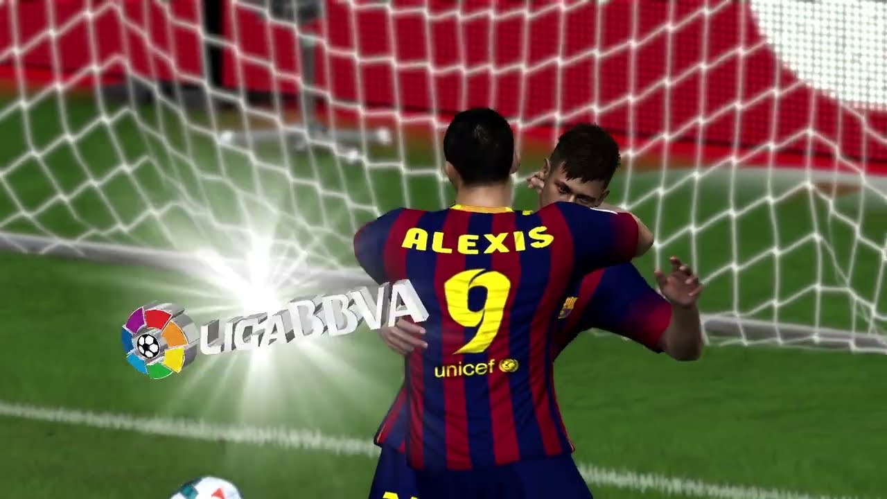 Neymar scores for FC Barcelona against Betis Sevilla - FIFA 14 Career Mode La Liga