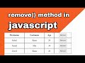 remove method in javascript || remove function in javascript bangla tutorials .