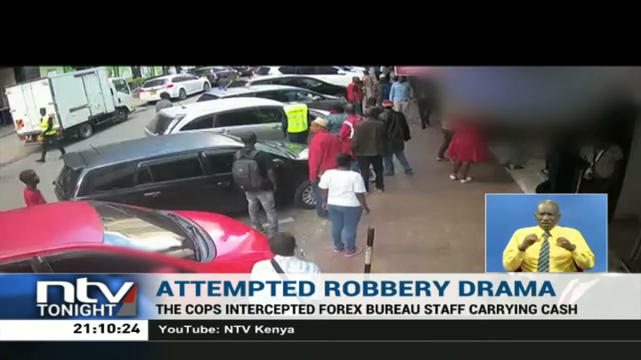 Nairobi: CCTV footage shows 4 police officers attempting to rob two businesspeople