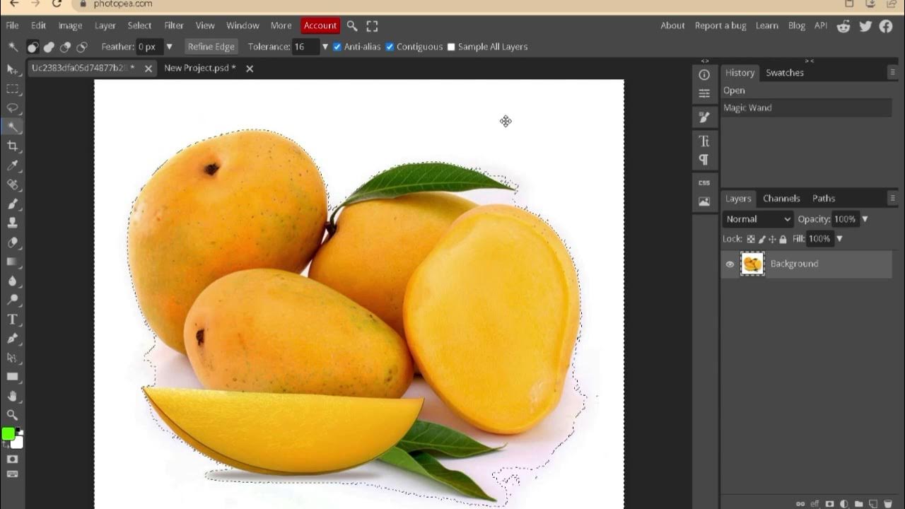 how to remove background photopea YouTube