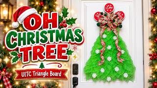 Oh Christmas Tree! 🎄 NEW Petal Fold | UITC Triangle Board Wreath Tutorial | kit061PT-26 WREATH #DIY