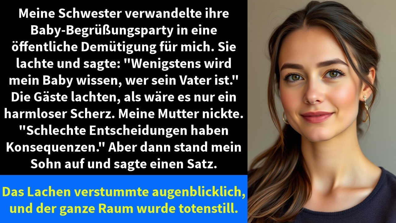 Ich hatte gelernt, Familientreffen zu überleben – bis mein siebenjähriger Sohn aufstand und etwas sagte, das jedes Gesicht blass werden ließ. Die Babyparty meiner Schwester sollte harmlos sein....