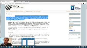Creating Visual Stimuli in Python 3.6 (video 3.1): Writing text onto a window