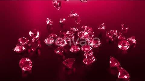 Red Diamonds Falling On The Floor | Motion Graphics - Envato elements