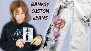 Custom Painting Jeans using Banksy stencils / NO WAR! by Daria Kurtulmuş 3,784 views 2 years ago 14 minutes, 50 seconds