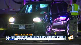 Dad of three killed helping stranded motorists