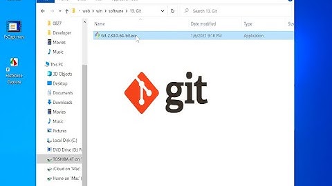 Git install & setup on windows 10
