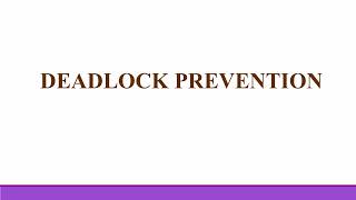 Deadlock prevention | Mrs.B.Vijayalakshmi | Department of Computer Science