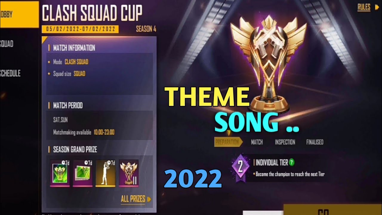 Free Fire New Clash Squad Cup Official Theme Song 2022 | CS Cup Event New Song | Garena Free Fire