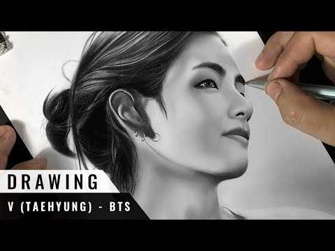Video Drawing BTS: V (Taehyung) 뷔 - Vẽ V (Taehyung) BTS |... - youtube