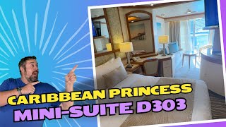 🚢 Caribbean Princess Mini Suite Tour 🛏️ | Cabin D303!