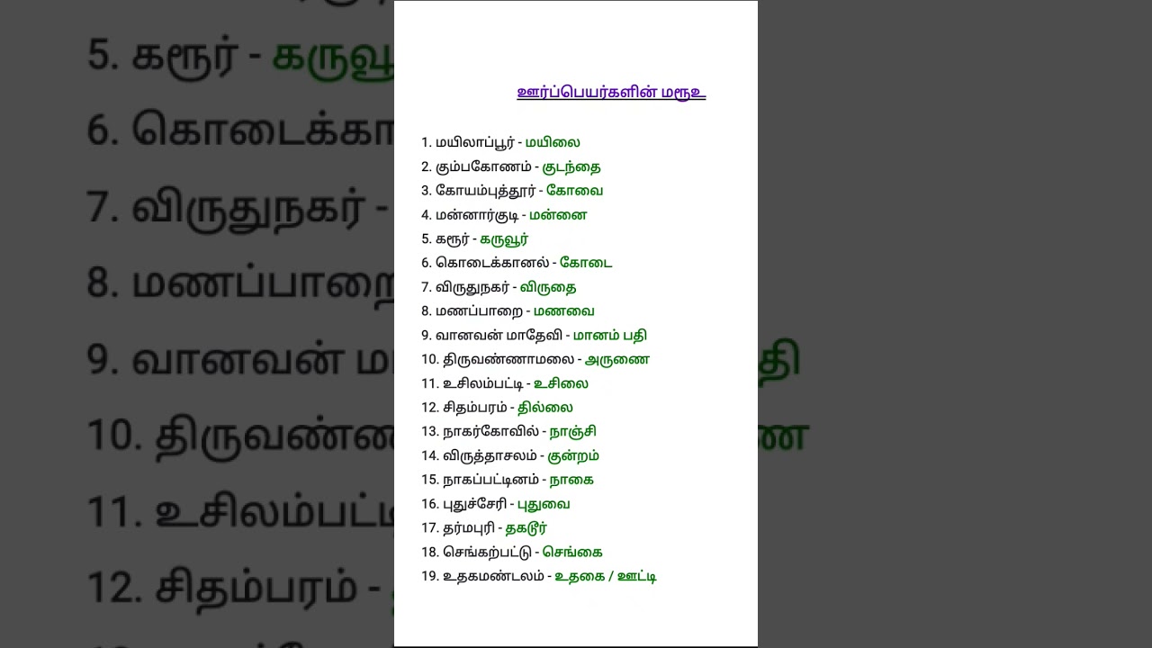 General Tamil Revision 19 