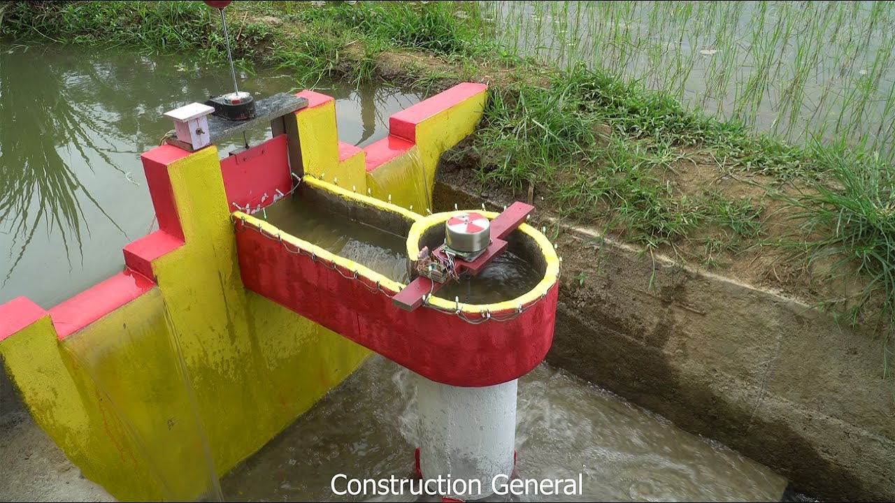 Build mini hydroelectricity with powerful suction turbine | Free clean energy