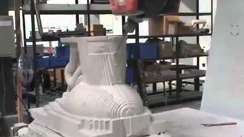 Plaster toilet mold pattern processing by 5 Axis CNC Router #5axiscnc #moldmaking #patternmaker