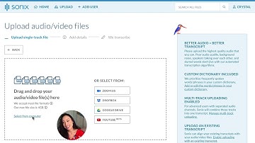 Introduction to Sonix: How to upload a file