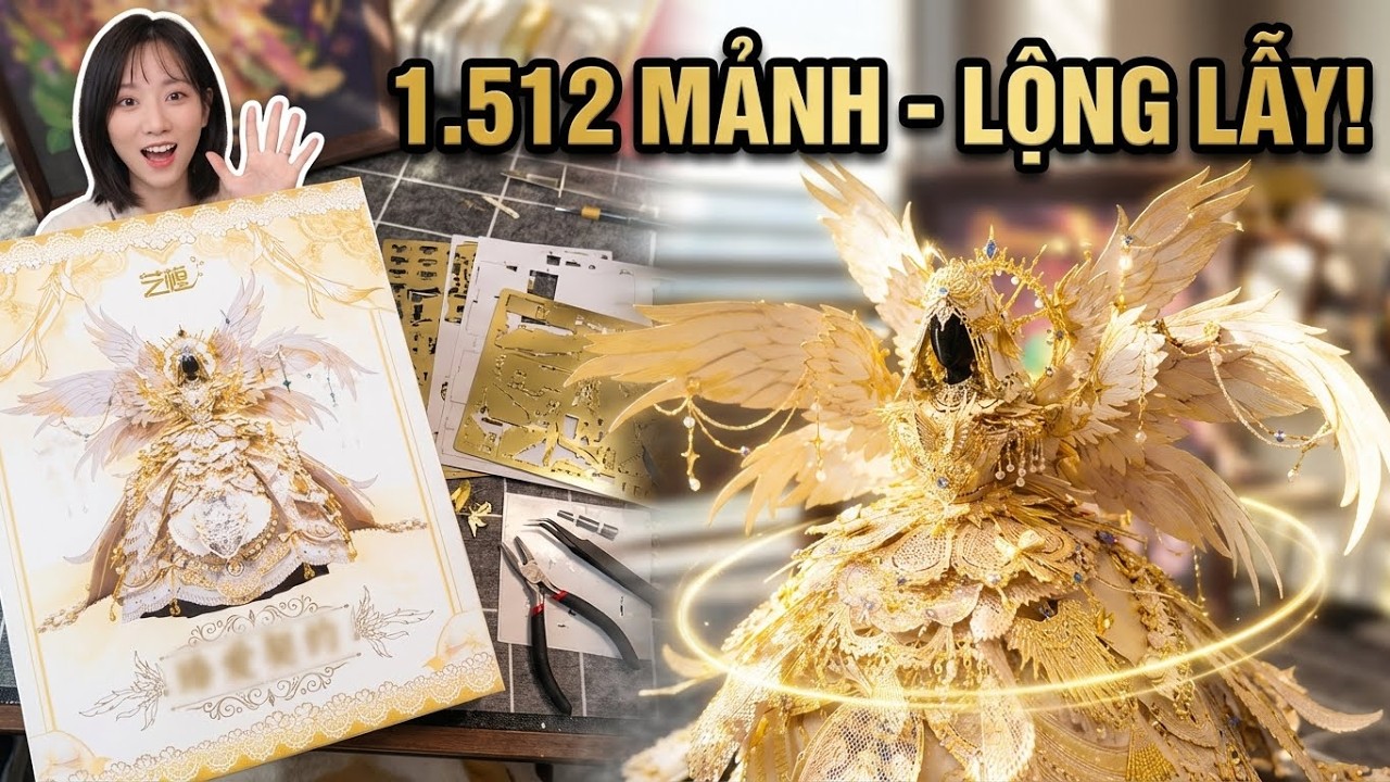 Review & Lắp Ráp Mô Hình Kim Loại 3D: Váy Cưới Thiên Thần (1.512 Mảnh) - Siêu Chi Tiết