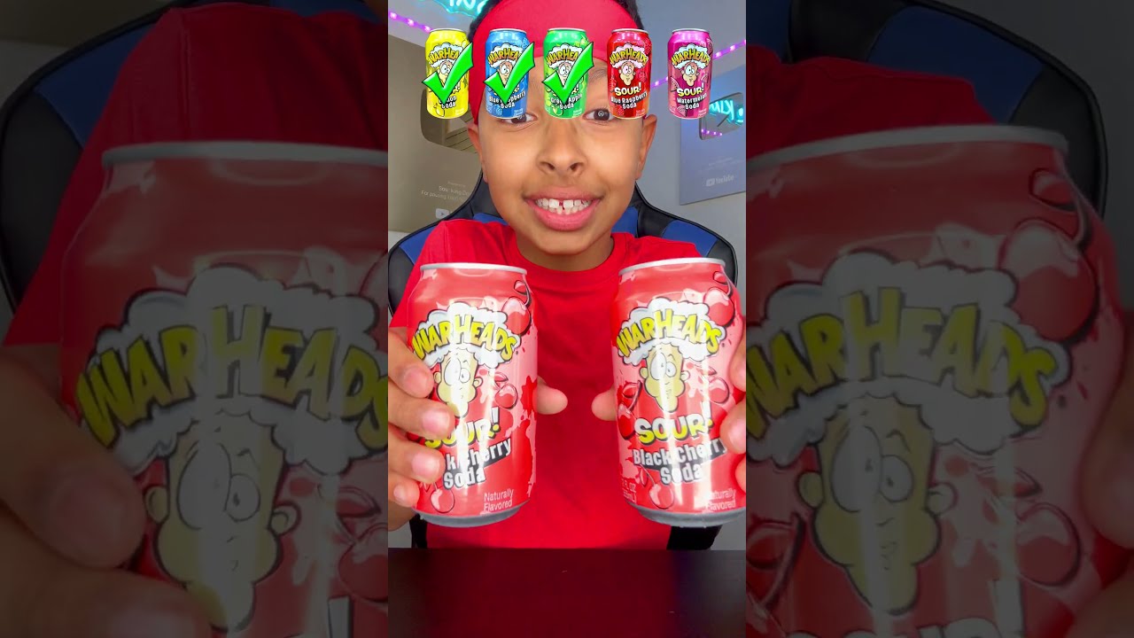 Sour Family Warhead Soda Challenge 