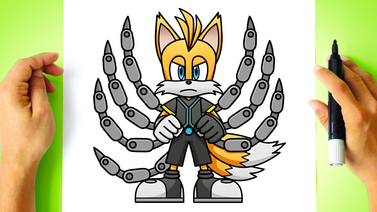 How To Draw Tails Nine Sonic Prime Youtube