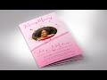 Pink Princess Trifold Funeral Program Canva Template | Print Size 11x8.5 in by Godserv Designs