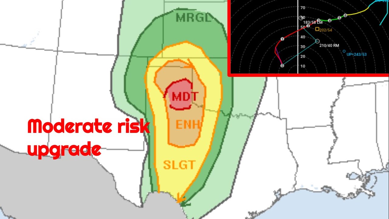 Moderate risk upgrade for the Texas panhandle, strong tornado potential