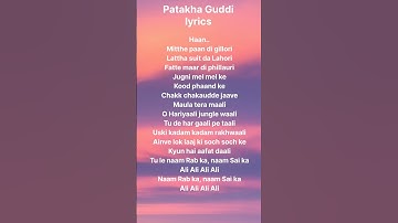 Patakha Guddi Song Lyrics | Nooran Sisters | Highway