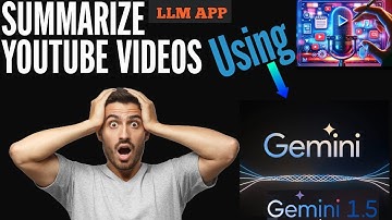 YouTube Summarizer Project using Google Gemini Pro  | Gemini LLM Model