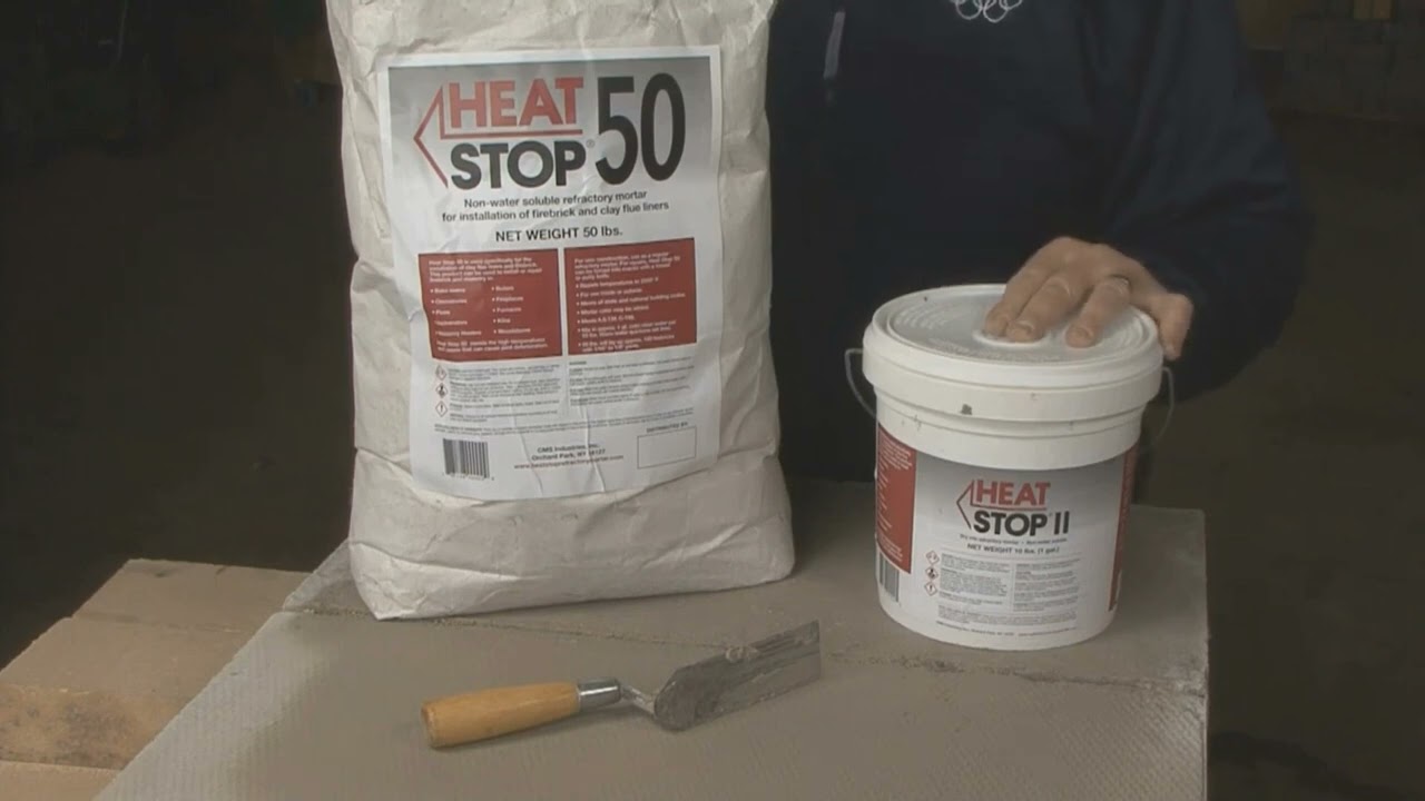 Heat-Stop 50 High Temperature Refractory Mortar, 50-Pound Bag