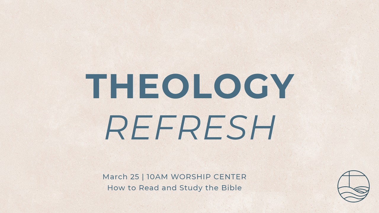 Join us for Theology Refresh—a once-a-month Saturday class designed to deepen your understanding of God’s Word and strengthen your faith. Each month, we’ll explore a different theological topic in a way that’s both engaging and accessible, whether you’re new to the faith or have been walking with Jesus for years. Come ready to learn, ask questions, and be refreshed in your knowledge of who God is and what He has done.

Class Booklet:
https://www.thelakes.cc/Theology-Refresh-How-To-Read-And-Study-The-Bible.pdf