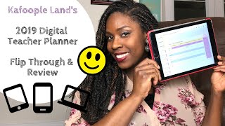 2019 Digital Teacher Planner Flip Through + Review | Kafoople Land
