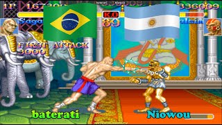 超级街霸2X ➤ baterati (Brazil) vs Niowou (Argentina) Super Street Fighter 2 Turbo
