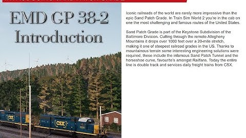 TSW2 | Sand Patch Grade | EMD GP38-2 Introduction + Refueling