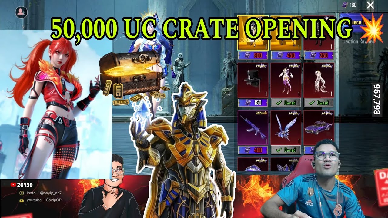 50,000 UC CRATE OPENING 💥🥵SAYIP OP 