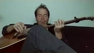 Harmonics melodies impro on upper tuned Aria guitar sound.