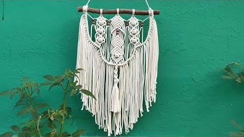 DIY MACRAME WALL HANGING, BASIC KNOTS, EASY FOR MACRAME BEGINNERS