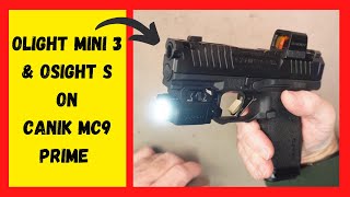 Olight PL Mini 3 Valkyrie & Osight S Optic on Canik Mete MC9 Prime Pistol