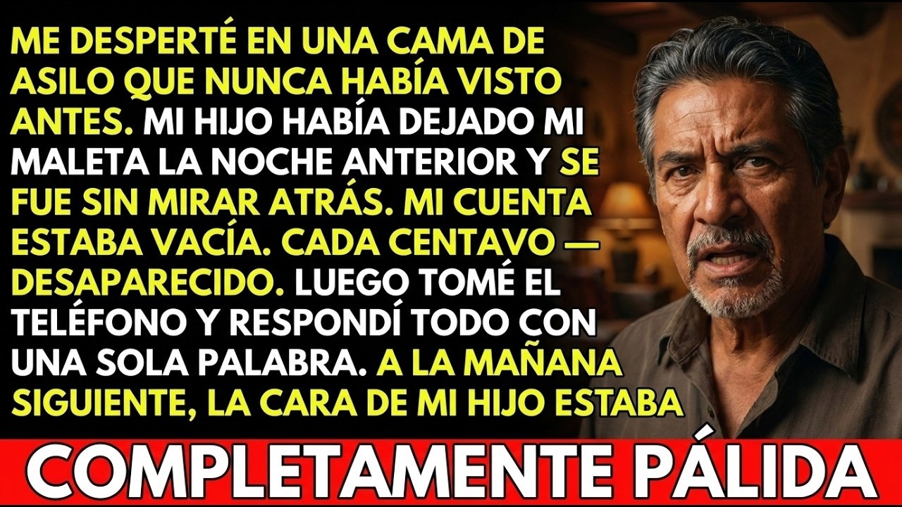 Me desperté en un asilo de mala muerte, con el olor a orina y cloro pegándose a la piel. Mi propio hijo me había drogado con un café, vaciado todas mis cuentas y encerrado con documentos...