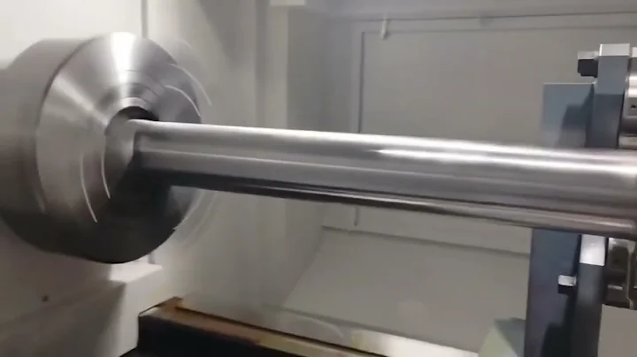 CNC lathe with deep hole boring attachment