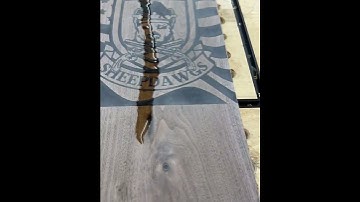 Military Plaque with Walnut and Epoxy #shorts #epoxy #military #cnc