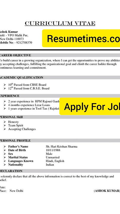 Download lagu Fresher Resume Format For Students