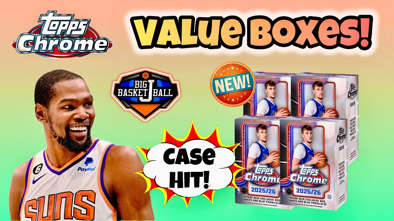 *FIRST LOOK!* 2025-26 Topps Chrome Basketball Value Box Break x4 🔥🔥 SICK CASE HIT! 1:1,400 Packs!