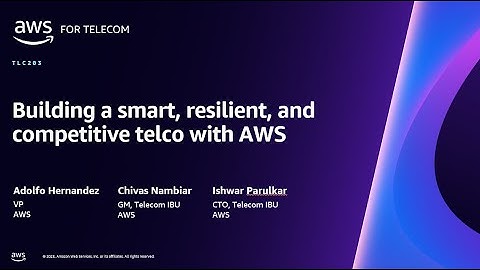 AWS re:Invent 2023 - Building a sustainable, competitive, and smart telco with AWS (TLC203)