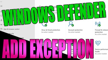 Add Exception To Windows Defender