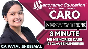 CA Final Audit | CARO | Memory Trick to tackle 21 Clauses No. | CA Payal Shreemal