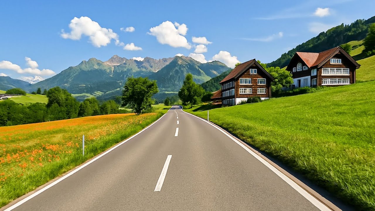 Driving the Stoss Pass in Switzerland 🇨🇭☀️ Scenic Roads & Alpine Views with Real Road Sounds 🚗 🫶